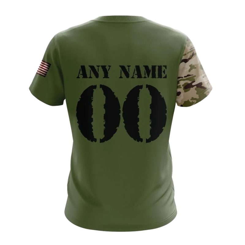 Personalized Name and Number Pittsburgh Pirates Special Camo For Veterans Day All-Over Print T-Shirt - Image 2