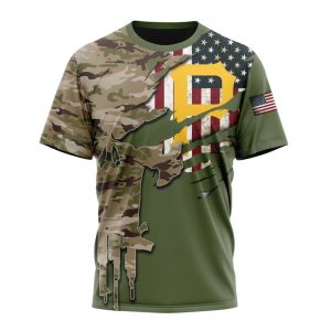 Personalized Name and Number Pittsburgh Pirates Special Camo For Veterans Day All-Over Print T-Shirt