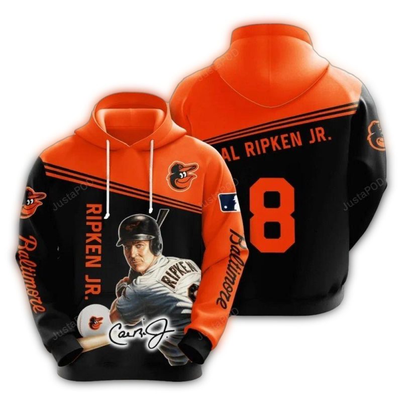 Cal Ripken Jr Baltimore Orioles Signature AOP Hoodie 1