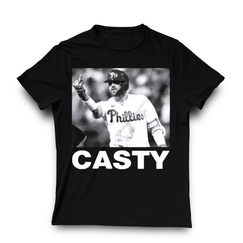 Casty Phillies Baseball Player Graphic T-Shirt for True Fans - Image 3