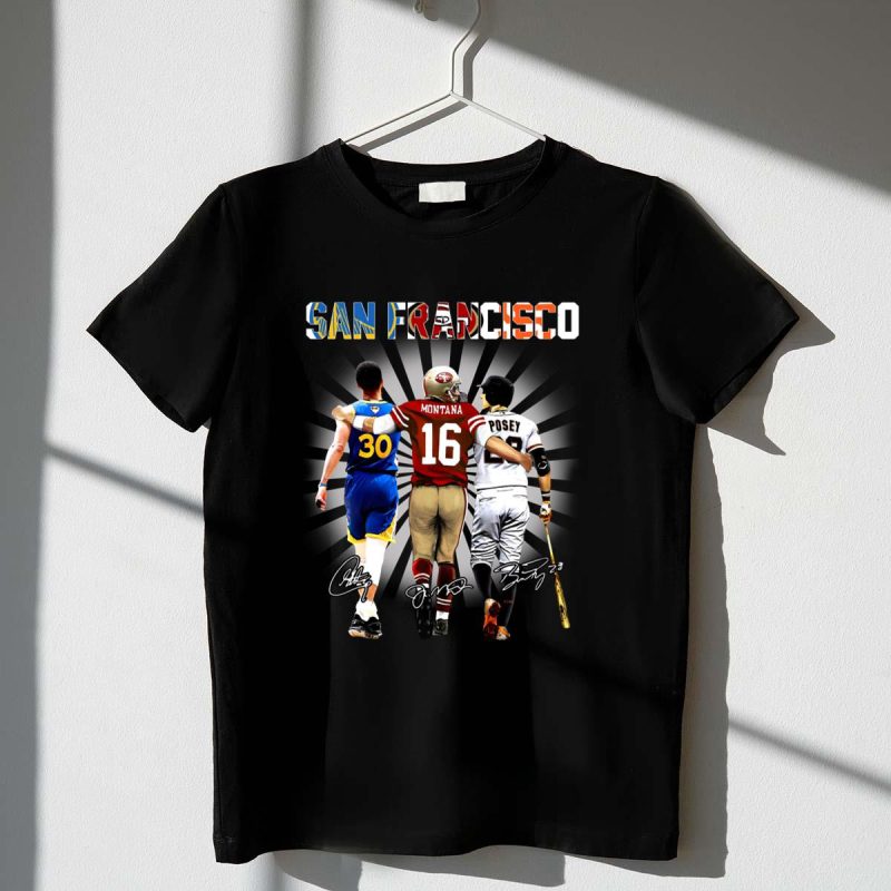 Champion 30 Stephen Curry Joe 16 Montana Buster 23 Posey signatures shirt t shirt 1 1