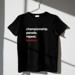 Boston Red Sox Championship Parade Repeat T-Shirt for Fans