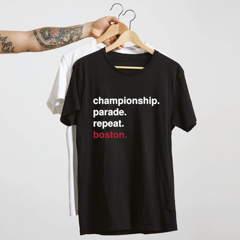 Boston Red Sox Championship Parade Repeat T-Shirt for Fans - Image 4