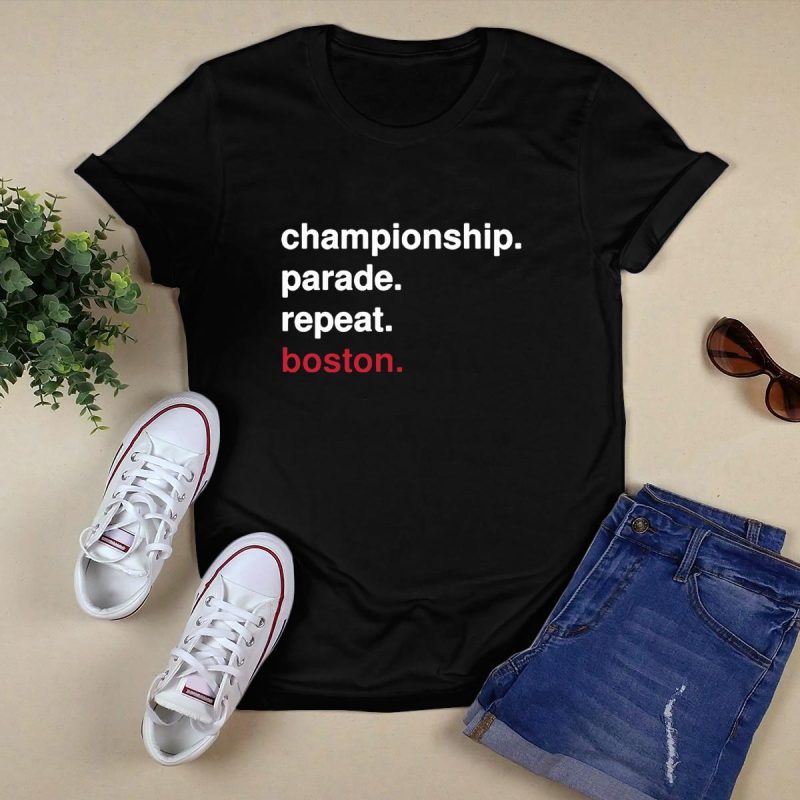Boston Red Sox Championship Parade Repeat T-Shirt for Fans - Image 5