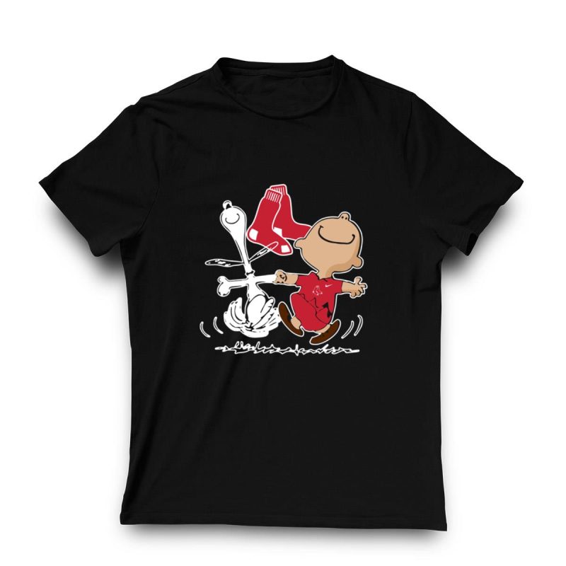 Charlie Brown Snoopy Boston Red Sox Graphic T-Shirt for Fans - Image 3