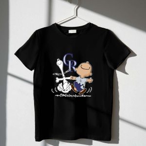 Snoopy Charlie Brown Colorado Rockies T-Shirt For Fans