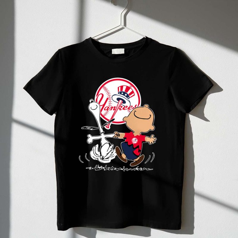 Charlie Brown Snoopy New York Yankees t shirt 1 1