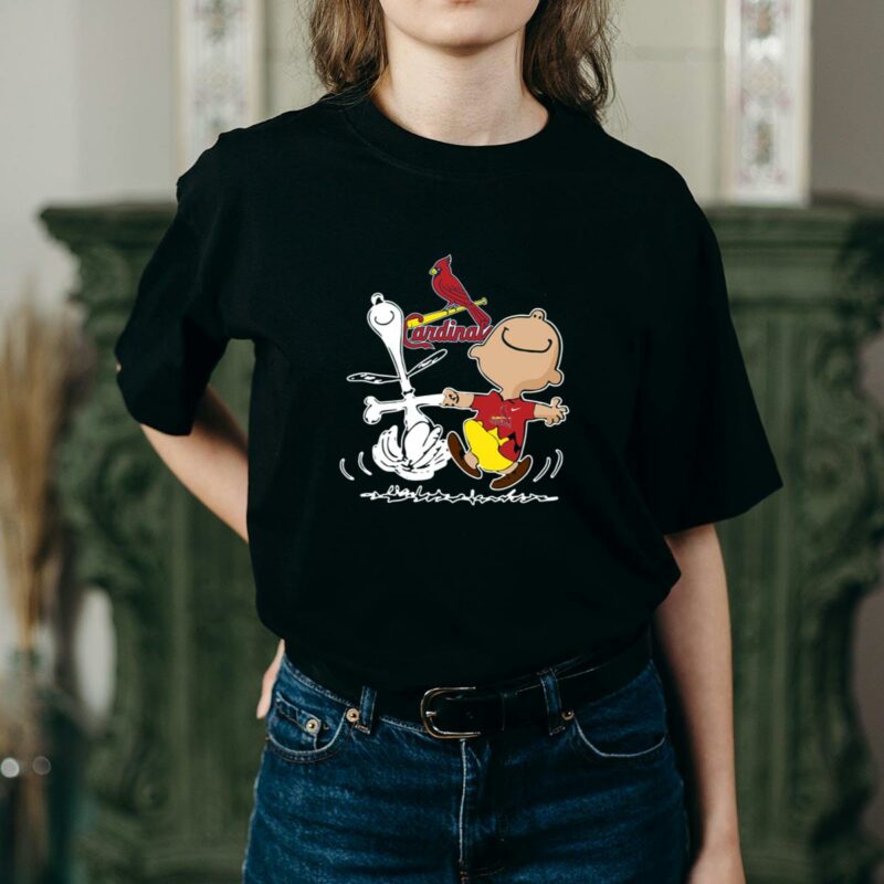 Charlie Brown & Snoopy St. Louis Cardinals Graphic T-Shirt – Unisex Gift - Image 2
