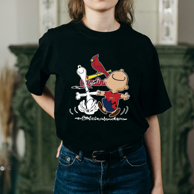Charlie Brown & Snoopy St. Louis Cardinals Graphic T-Shirt – Unisex Gift - Image 2