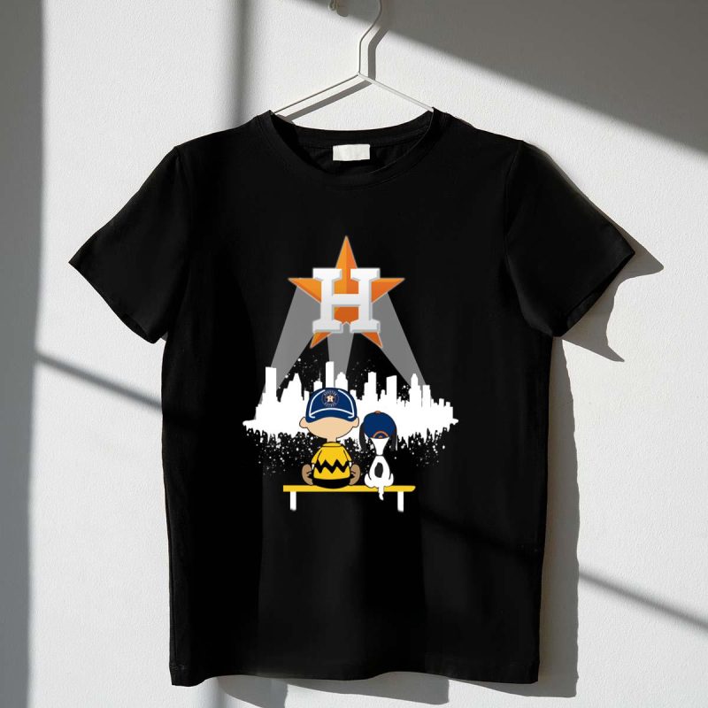 Charlie Brown and Snoopy Houston Astros Skyline City Shirt t shirt 1 1