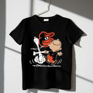 Snoopy Charlie Brown Baltimore Orioles T-Shirt For Fans