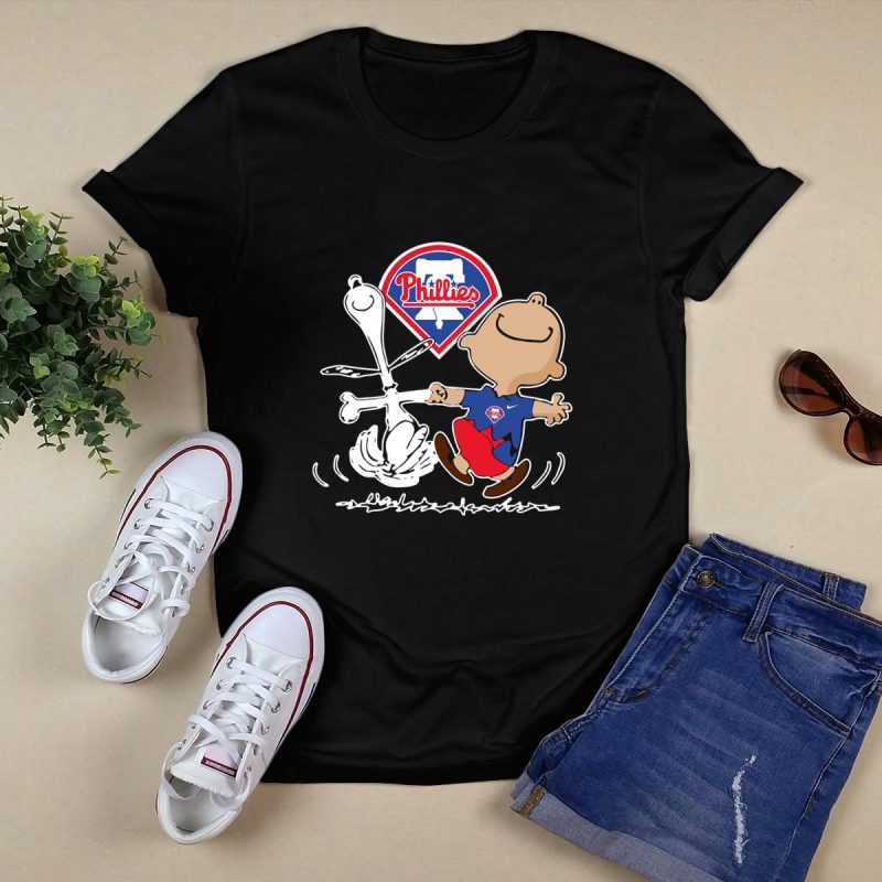 Snoopy Charlie Brown Philadelphia Phillies T-Shirt for Casual Wear - Image 5