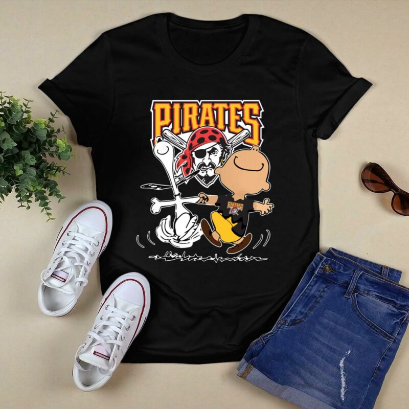 Snoopy Charlie Brown Pittsburgh Pirates Graphic T-Shirt for Fans - Image 5