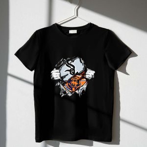 Chicago Bears & White Sox Emblem Fusion T-Shirt For Fans