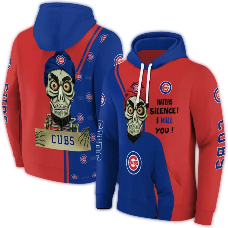 Chicago Cubs Achmed Skull AOP Hoodie 1