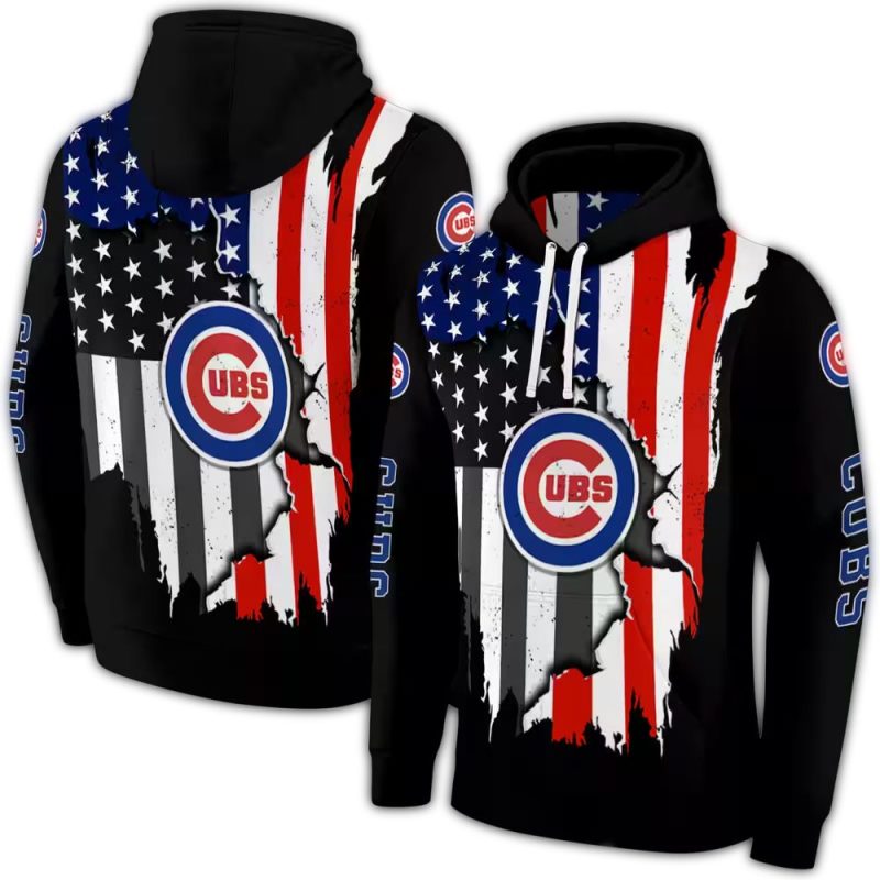 Chicago Cubs American Pride AOP Hoodie 1