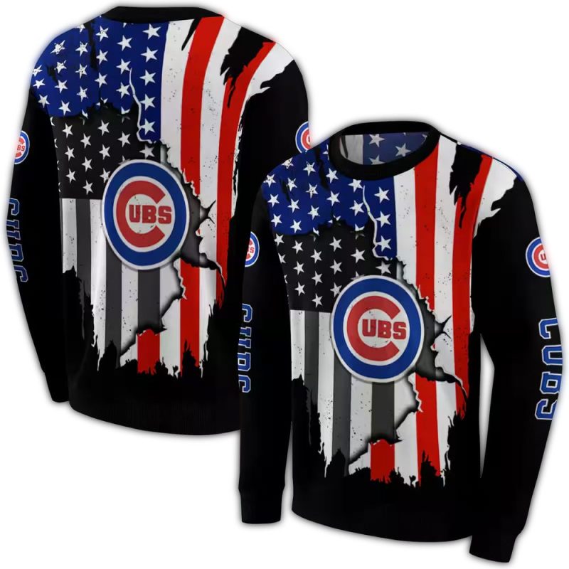 Chicago Cubs American Pride AOP Sweatshirt 1