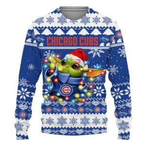Chicago Cubs Baby Yoda Star Wars Ugly Sweater