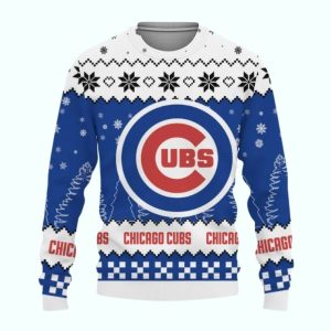 Chicago Cubs Big Logo Merry Christmas Ugly Sweater