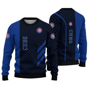 Chicago Cubs Circles Mesh Sweater - Cozy Ugly Holiday Sweater