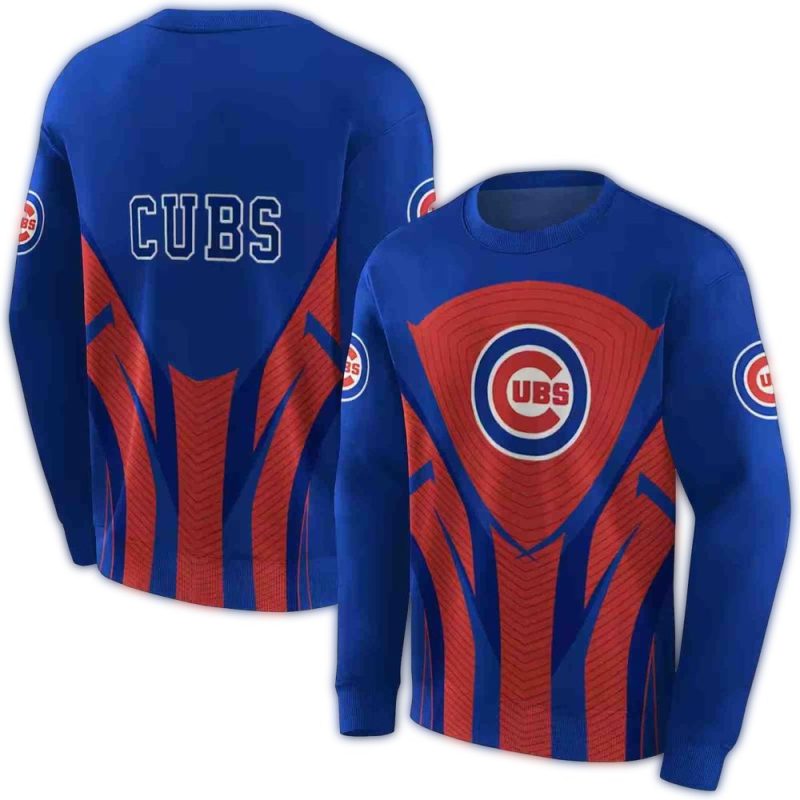 Chicago Cubs Concentric Lines AOP Sweatshirt 1