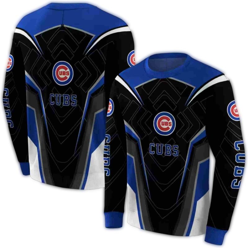 Chicago Cubs Futuristic Pattern AOP Sweatshirt 1