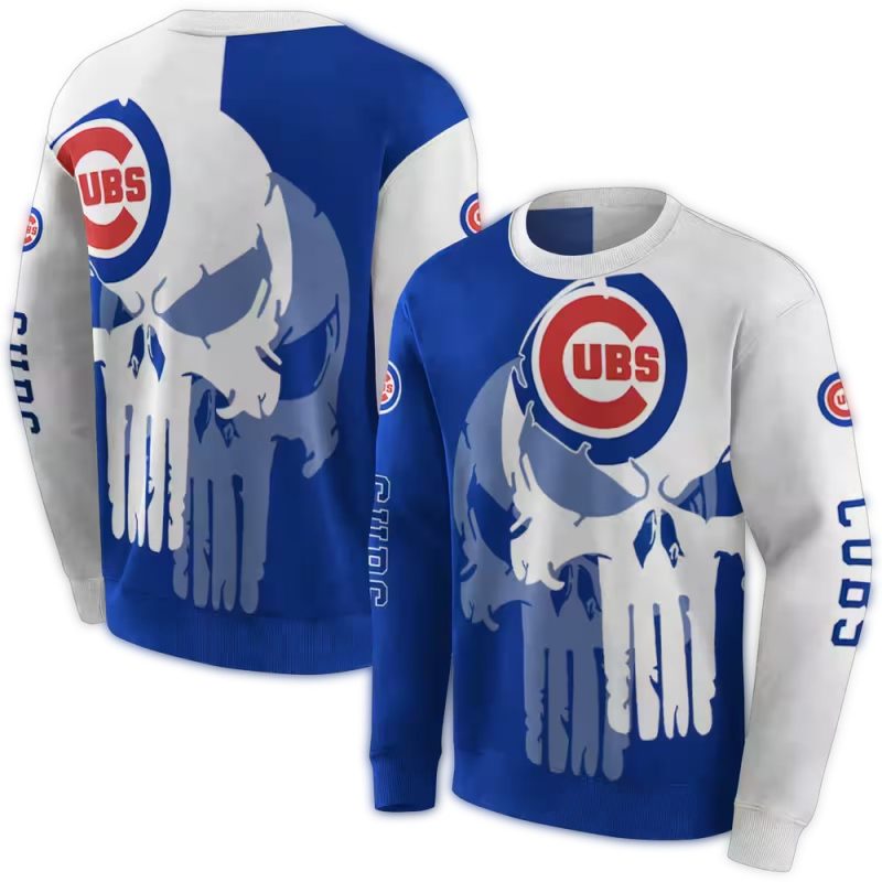 Chicago Cubs Graphic Punisher AOP Sweatshirt 1