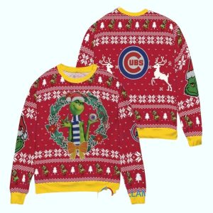 Chicago Cubs Grinch Dr Seuss How the Grinch Stole Christmas Ugly Sweater