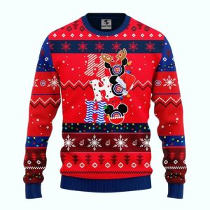 Chicago Cubs Hohoho Mickey Mouse Ugly Sweater