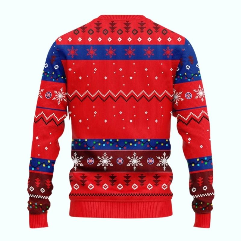 Chicago Cubs Hohoho Mickey Mouse Ugly Sweater - Image 2