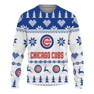 Chicago Cubs Merry Christmas Pattern Ugly Sweater