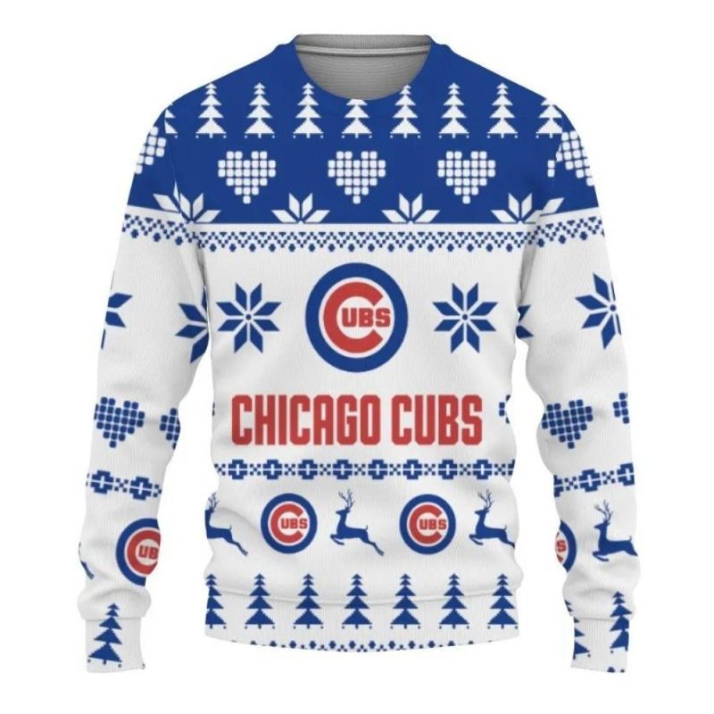 Chicago Cubs Merry Christmas Pattern Ugly Sweater