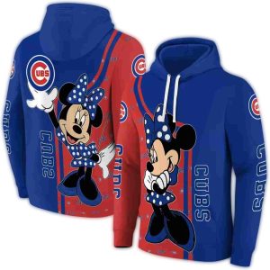 Chicago Cubs Minnie Mouse All-Over Print Hoodie For Fans