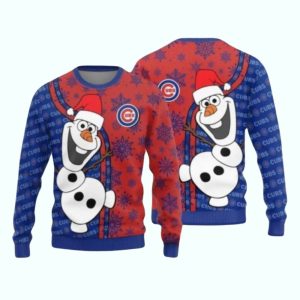 Chicago Cubs Olaf Christmas Ugly Sweater