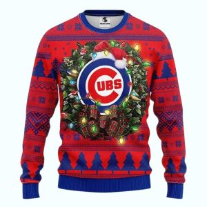 Chicago Cubs Santa Hat Ugly Sweater