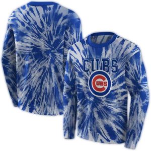Chicago Cubs Tie-Dye All-Over Print Sweatshirt For Fans