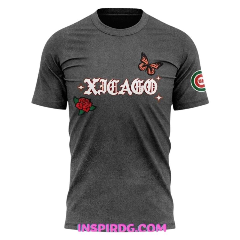 Chicago Cubs All-Over Print Viva Xicago T-Shirt for Fans