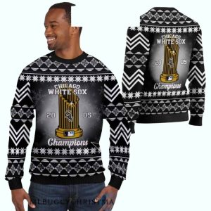 Chicago White Sox 2005 Champions Trophy Christmas Ugly Sweater
