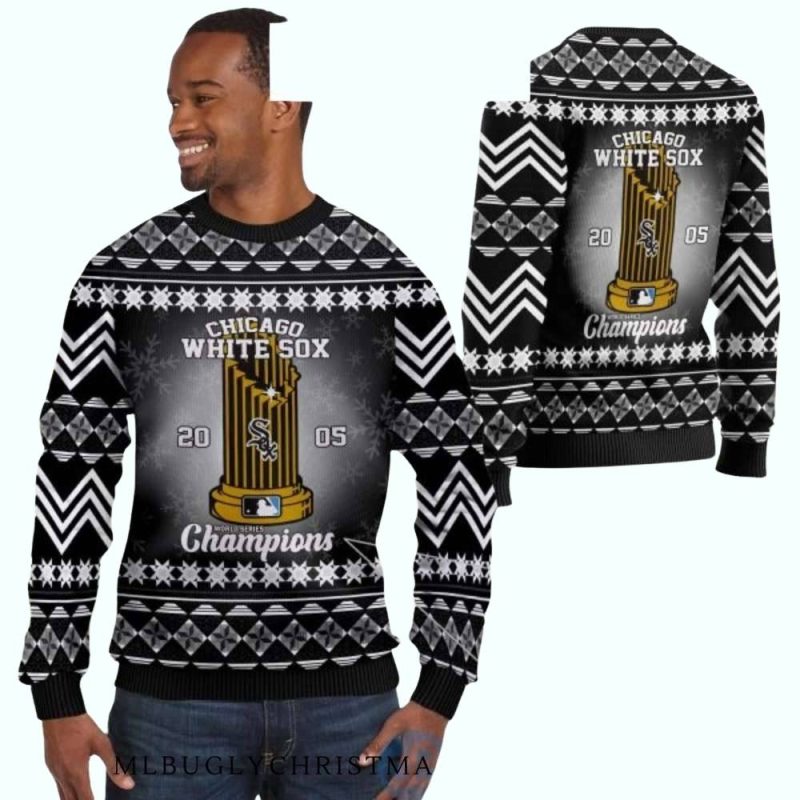 Chicago White Sox 2005 Champions Trophy Christmas Ugly Sweater 1