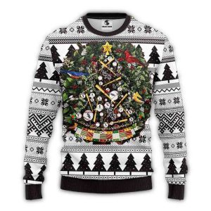Chicago White Sox Baseball Christmas Tree Ugly Sweater