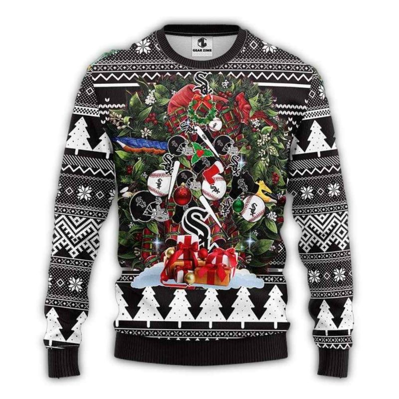 Chicago White Sox Baseball Ornaments Ugly Sweater 1