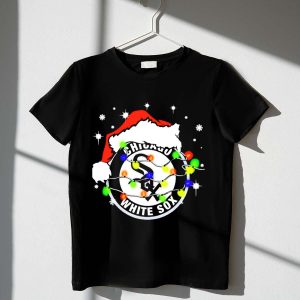 Chicago White Sox Santa Hat T-Shirt With Lights For Holiday Cheer