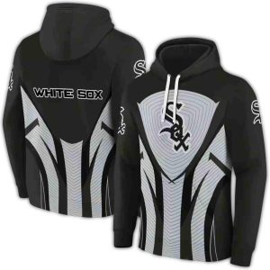 Chicago White Sox Concentric Lines All Over Print Hoodie