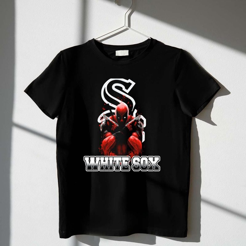 Chicago White Sox Deadpool Crossover Logo Fan T Shirt t shirt 1 1