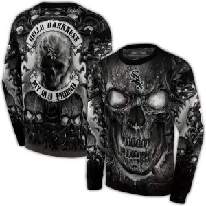 Chicago White Sox Demonic Skull All Over Print Sweatshirt