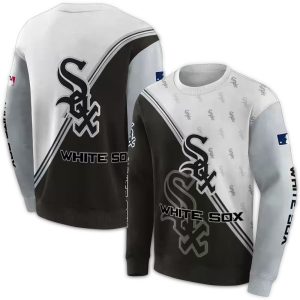 Chicago White Sox Diagonal Stripe All Over Print Sweatshirt