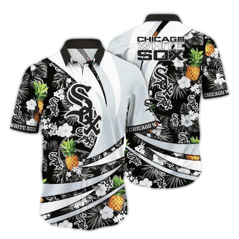 Chicago White Sox Floral Flower and Pineapple Pattern Hawaiian Shirt 1