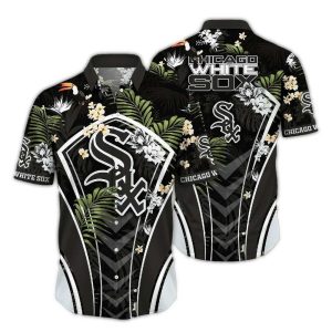 Chicago White Sox Floral Leaf Pattern Hawaiian Shirt For Fans