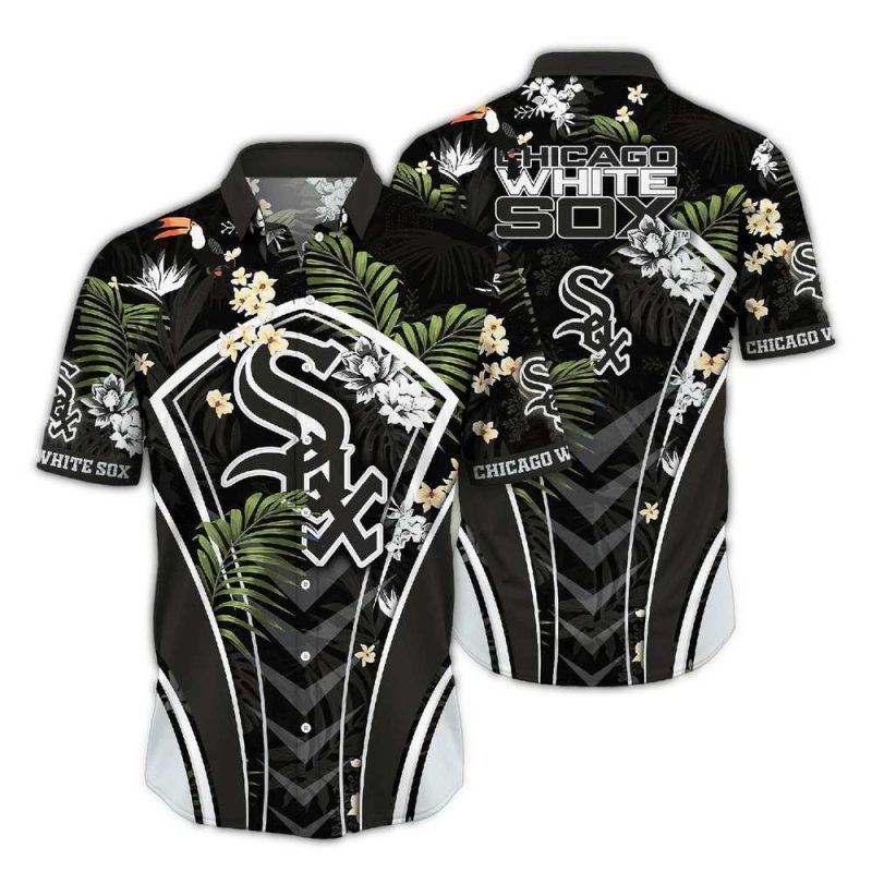 Chicago White Sox Floral Leafs Pattern Hawaiian Shirt 1