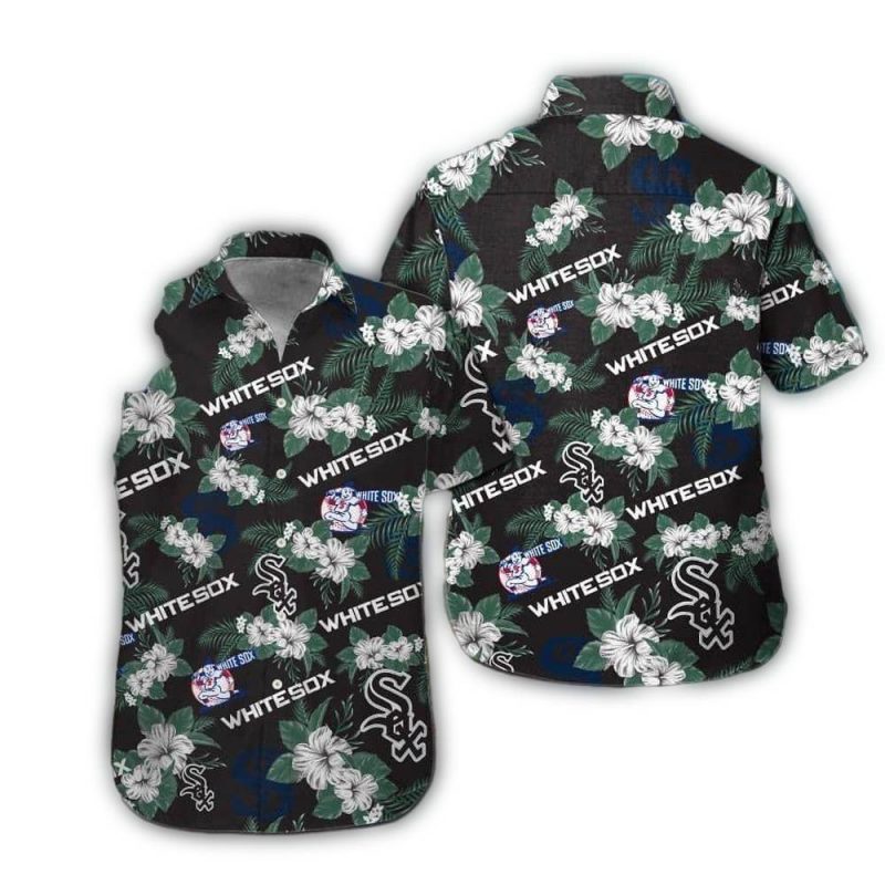 Chicago White Sox Flower Pattern Hawaiian Shirt 1